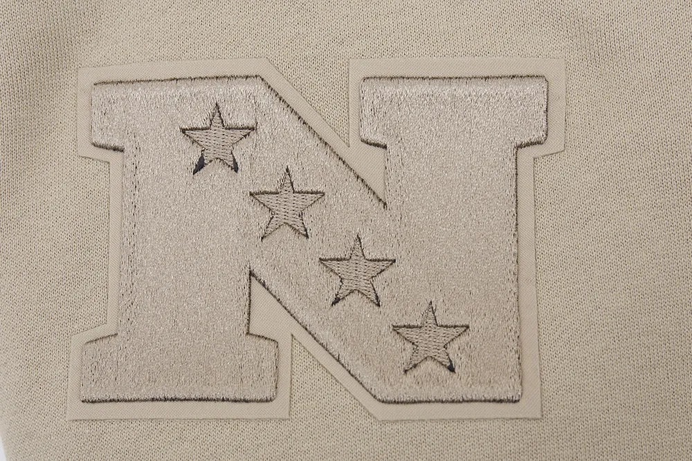 NFL DETROIT LIONS NEUTRAL DROP  SHOULDER FLC CREWNECK (TAUPE)