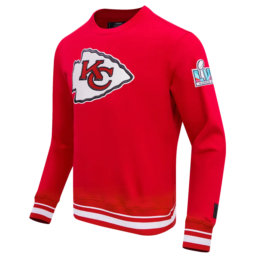 NFL KANSAS CITY CHIEFS MASHUP MEN'S RIB CREWNECK (RED)