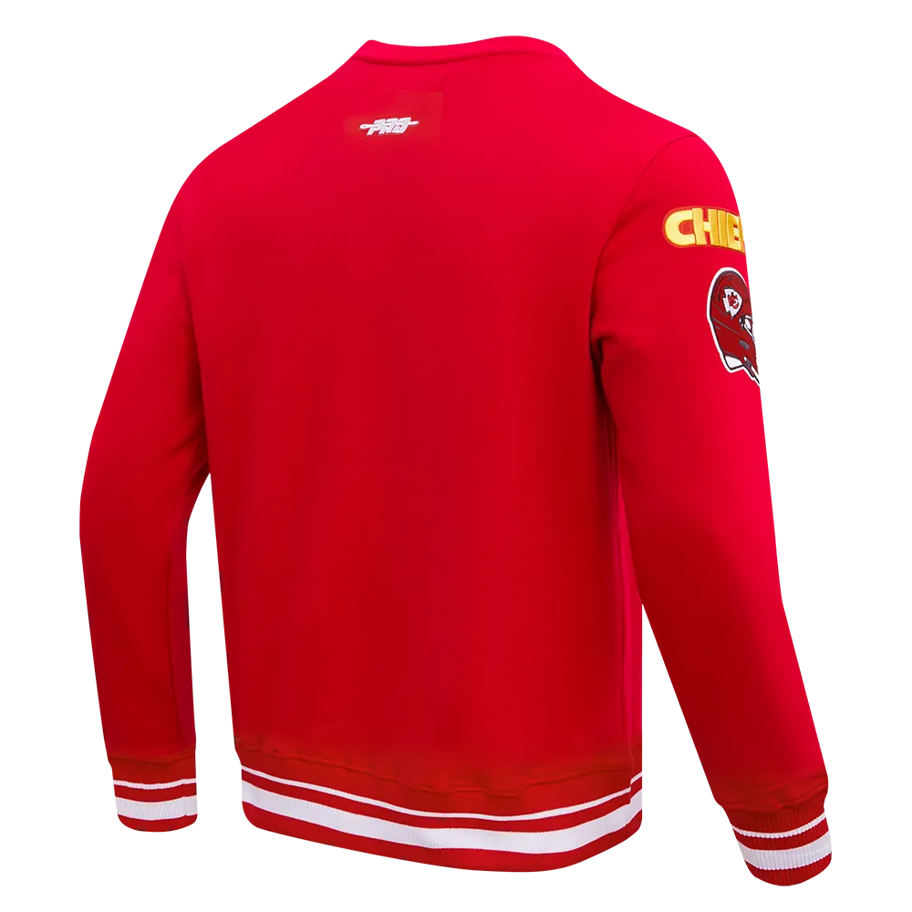 NFL KANSAS CITY CHIEFS MASHUP MEN'S RIB CREWNECK (RED)