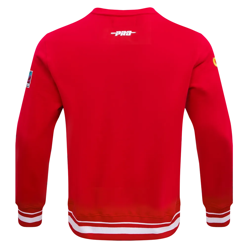 NFL KANSAS CITY CHIEFS MASHUP MEN'S RIB CREWNECK (RED)