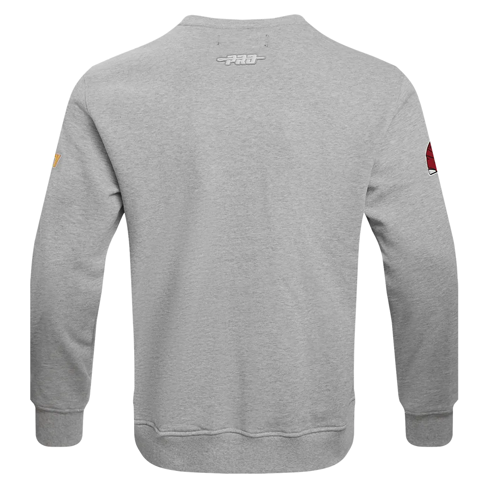 NFL KANSAS CITY CHIEFS OLD ENGLISH MEN'S CREWNECK (HEATHER GREY)