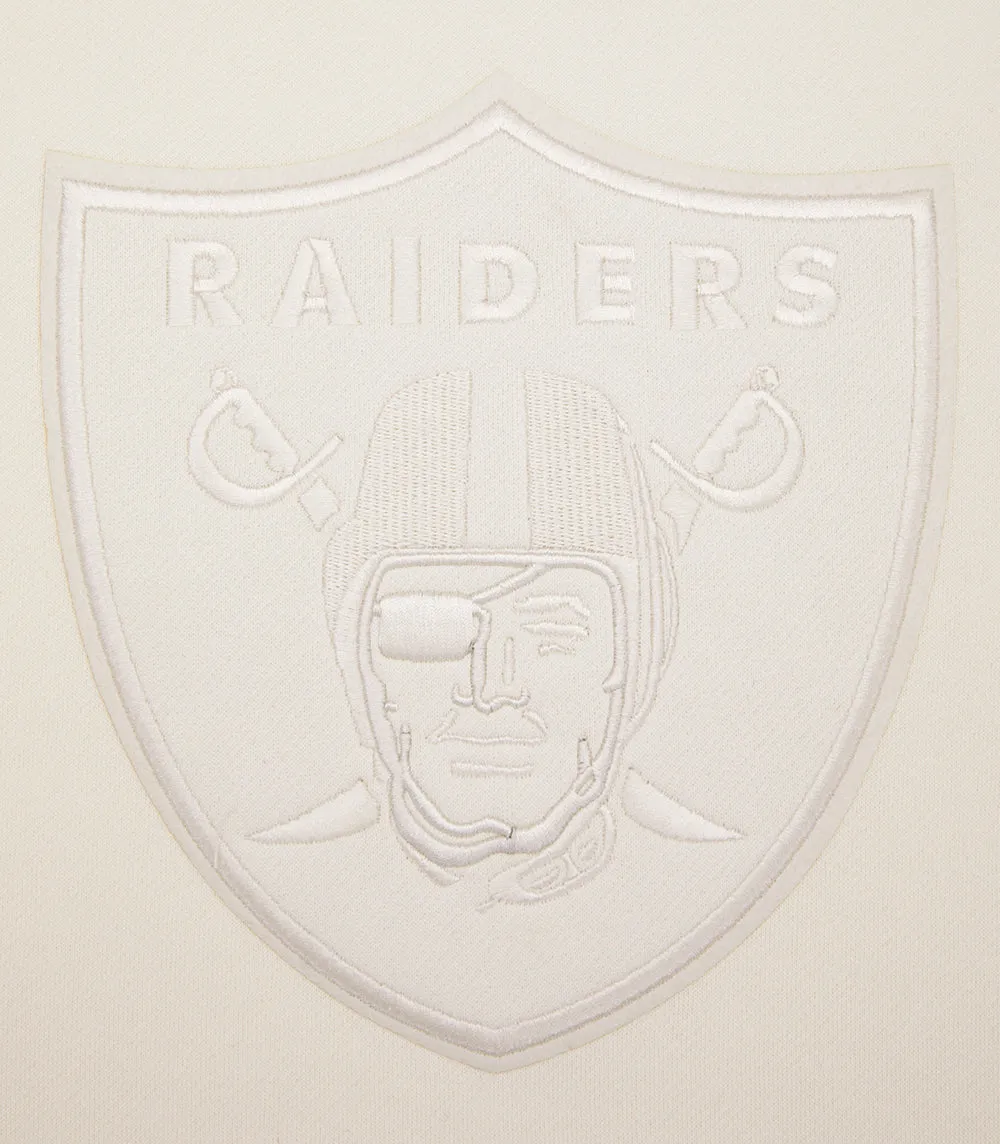 NFL LAS VEGAS RAIDERS NEUTRAL DROP SHOULDER FLC CREWNECK (EGGSHELL)