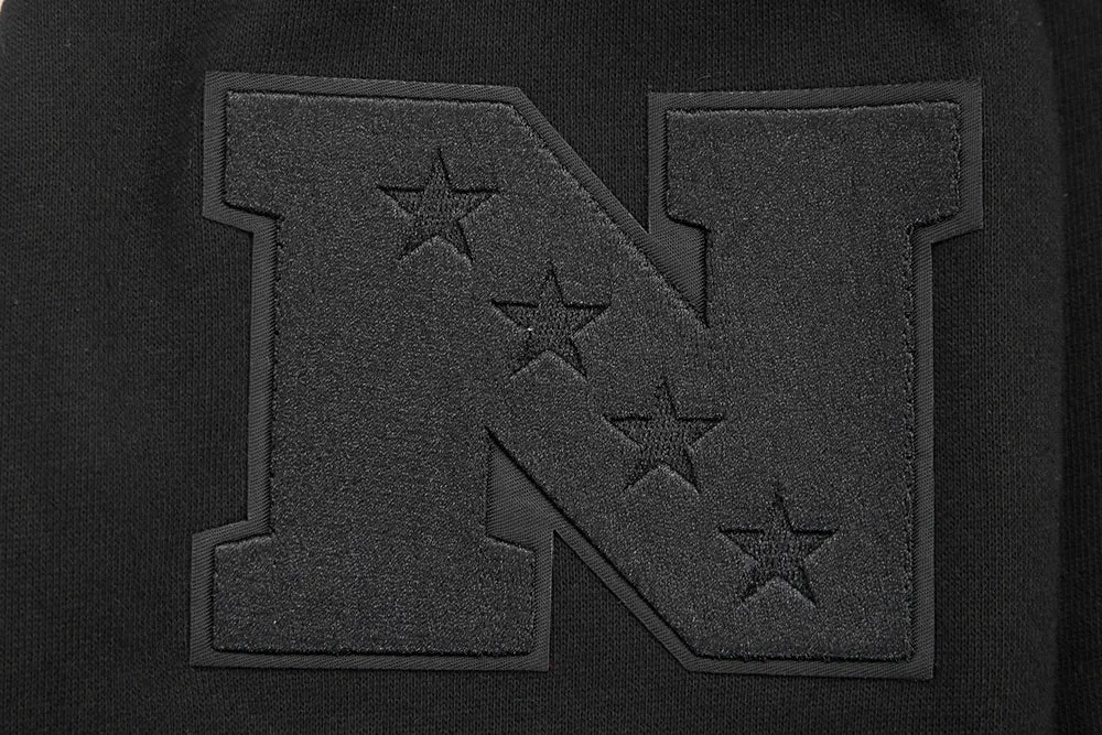 NFL NEW YORK GIANTS NEUTRAL DROP SHOULDER FLC CREWNECK (BLACK)