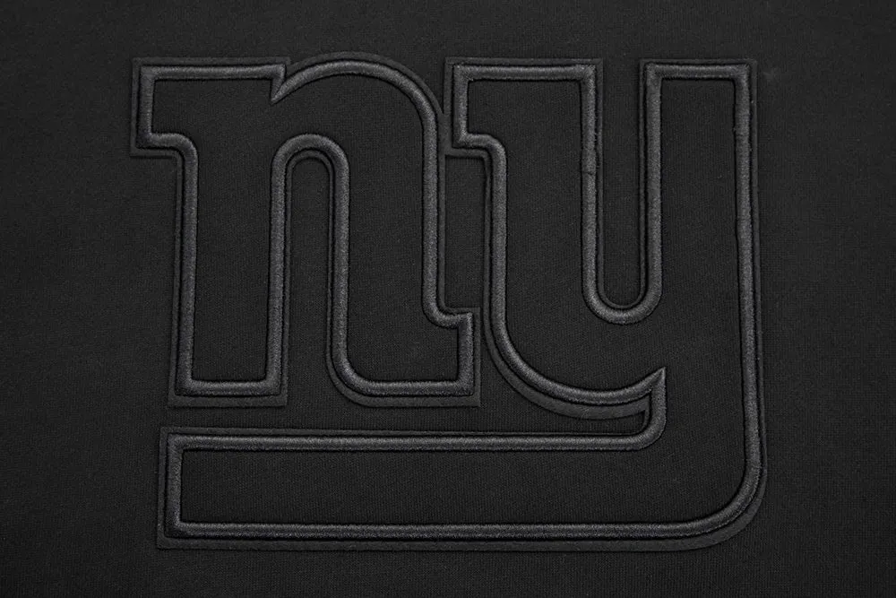 NFL NEW YORK GIANTS NEUTRAL DROP SHOULDER FLC CREWNECK (BLACK)