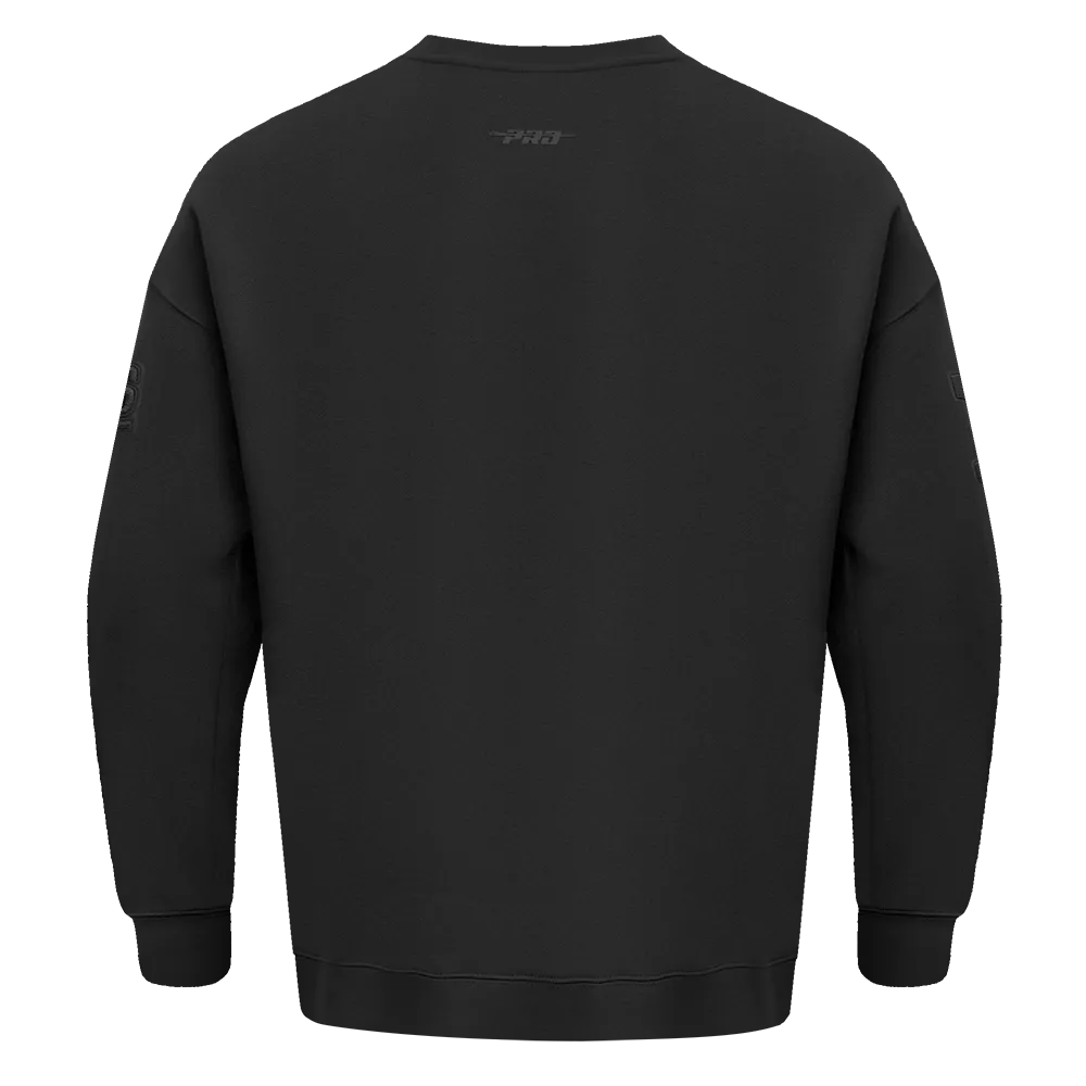 NFL NEW YORK GIANTS NEUTRAL DROP SHOULDER FLC CREWNECK (BLACK)