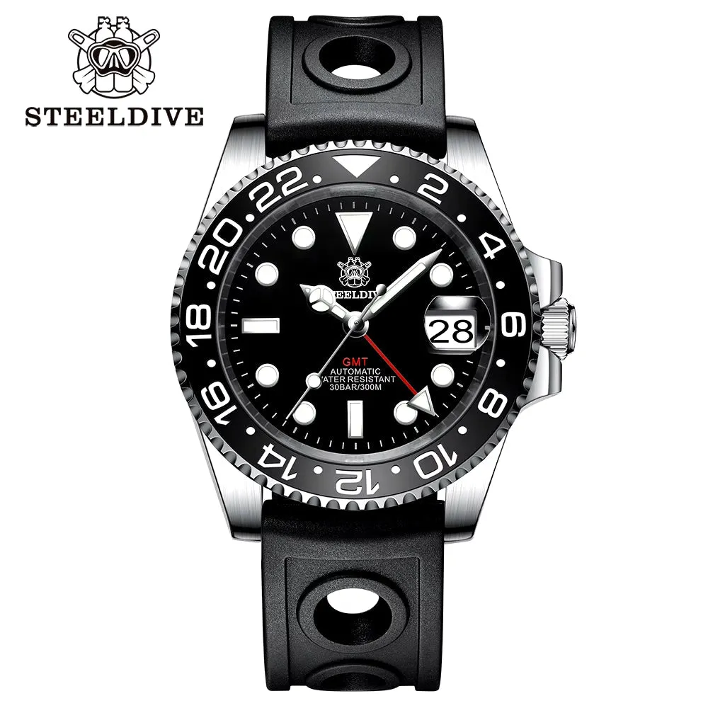NH34 Movement New Watch 2023 Four Hands GMT  41MM SD1993 C3 Super Luminous 300M Waterproof Mens Dive Watch Reloj