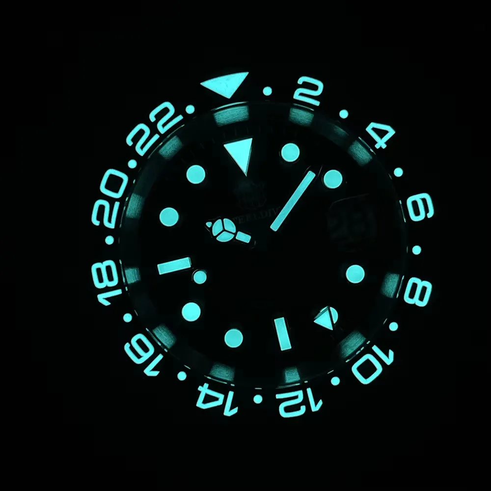 NH34 Movement New Watch 2023 Four Hands GMT  41MM SD1993 C3 Super Luminous 300M Waterproof Mens Dive Watch Reloj