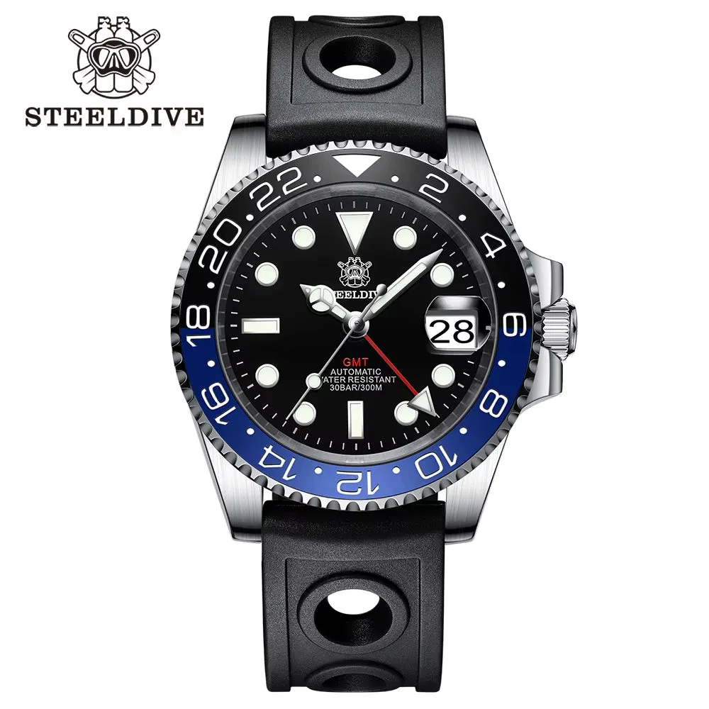 NH34 Movement New Watch 2023 Four Hands GMT  41MM SD1993 C3 Super Luminous 300M Waterproof Mens Dive Watch Reloj
