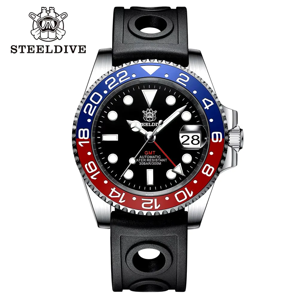 NH34 Movement New Watch 2023 Four Hands GMT  41MM SD1993 C3 Super Luminous 300M Waterproof Mens Dive Watch Reloj