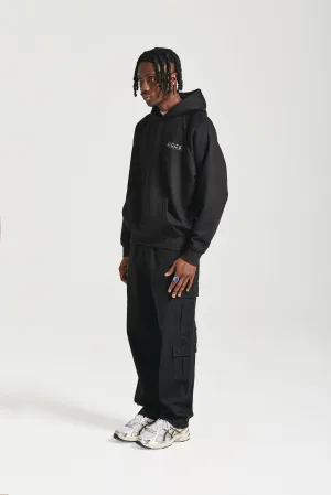 NICCE Mens Multi Logo Hoodie | Black