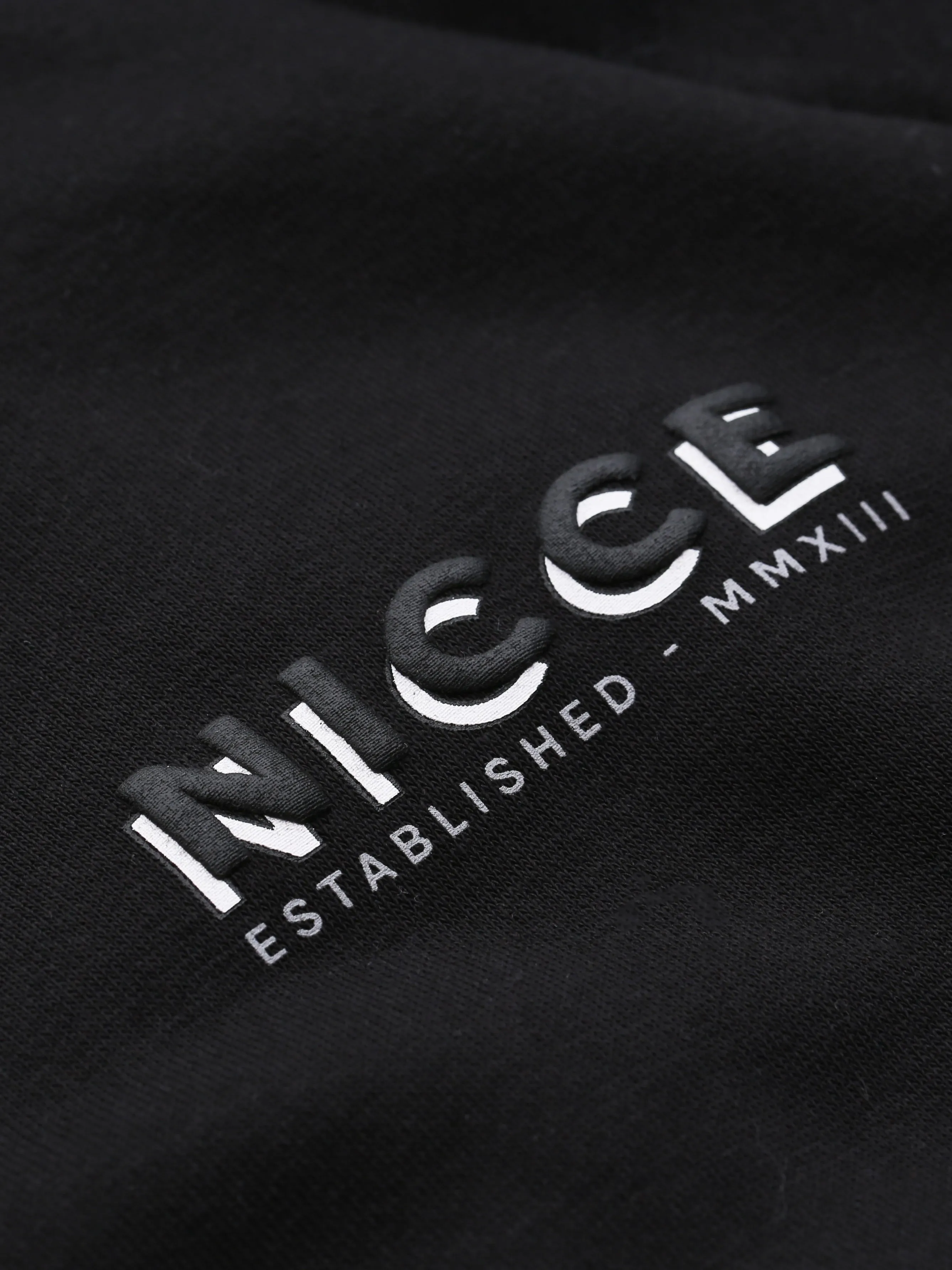 NICCE Mens Multi Logo Hoodie | Black