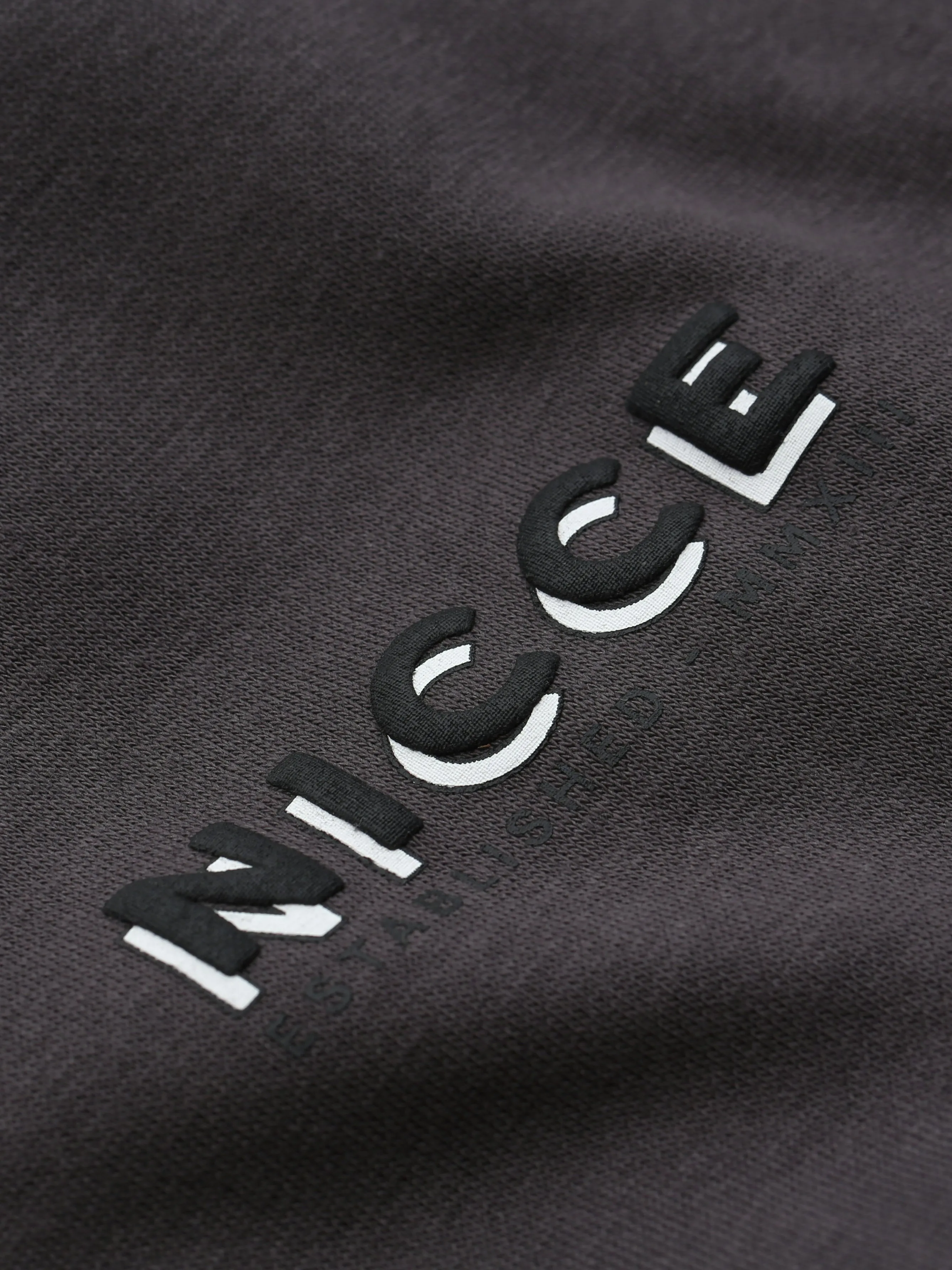 NICCE Mens Multi Logo Hoodie | Coal