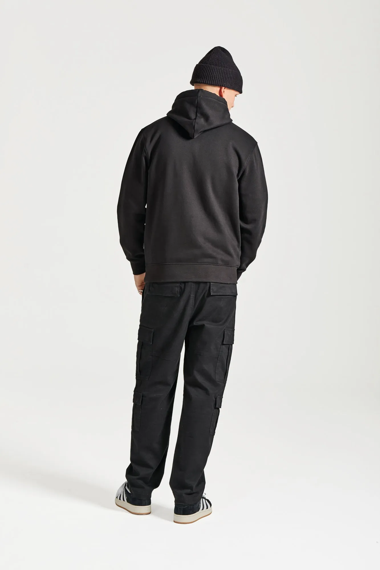 NICCE Mens Repeater Box Print Hoodie | Black