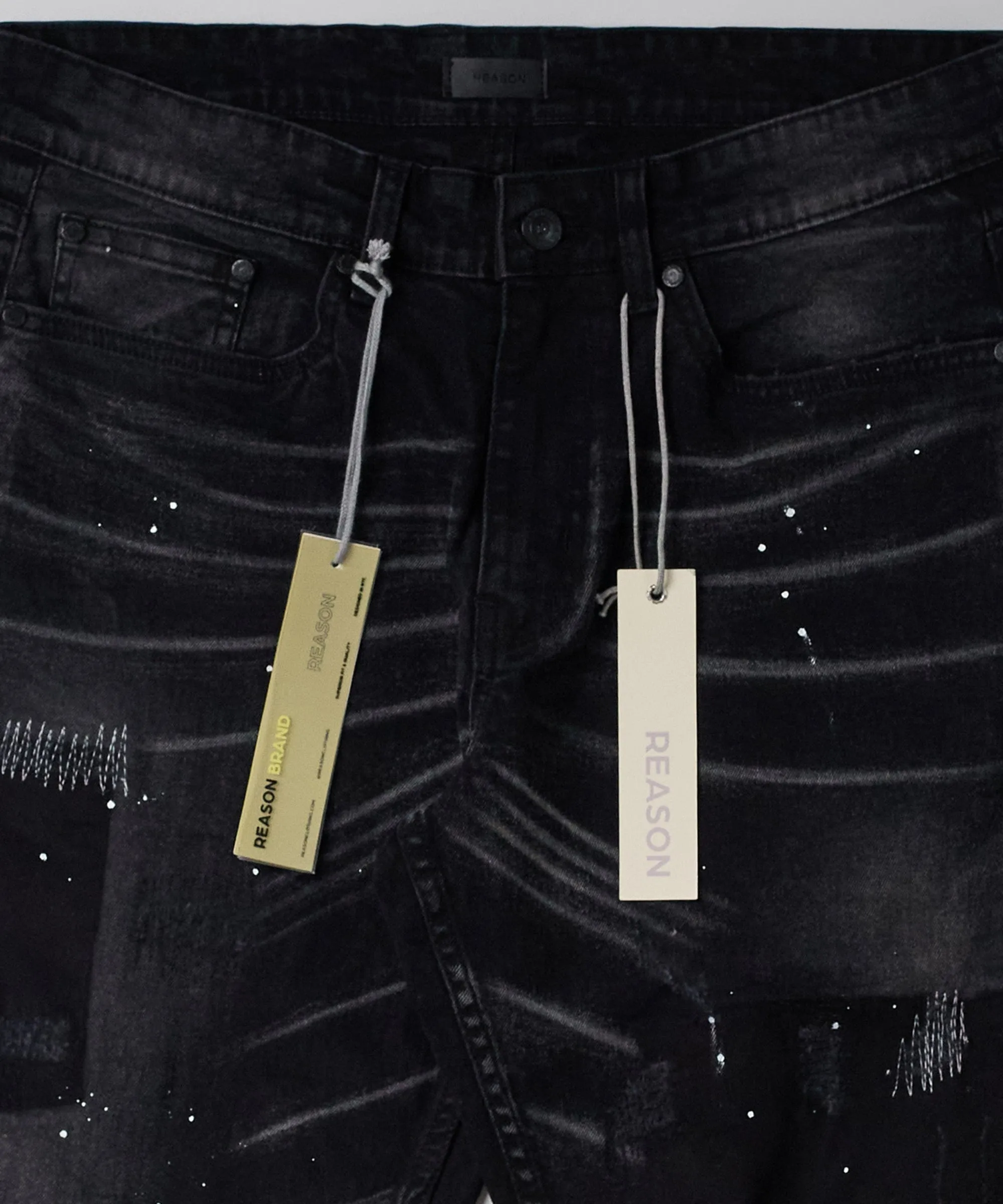 Nighthawk Ripped Detail Black Denim Jeans