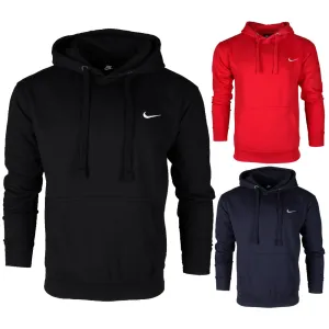 Nike Men's Athletic Wear Embroidered Swoosh Fleece Gym Active Pullover Hoodie