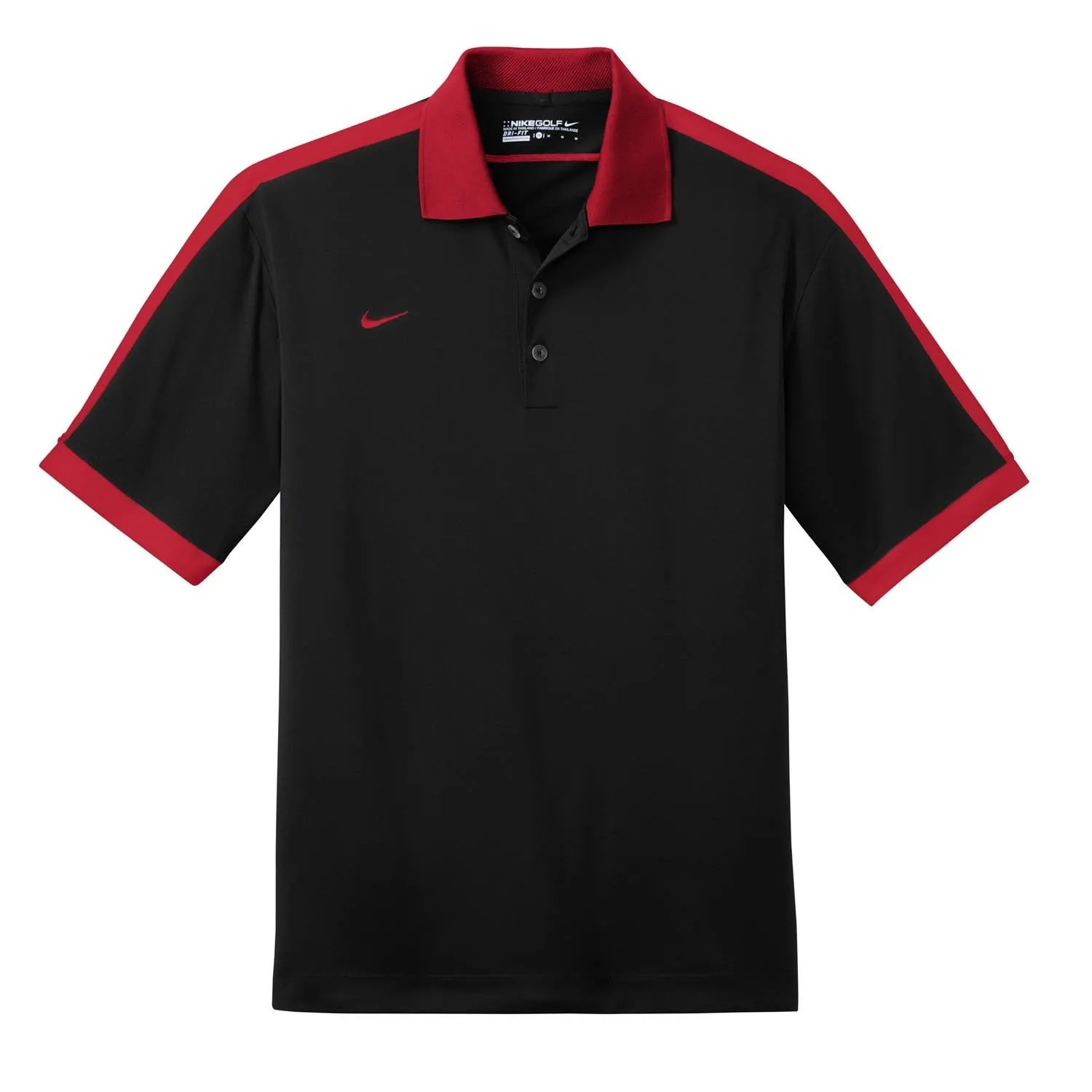 Nike Men's Black/Varsity Red Dri-FIT N98 Polo