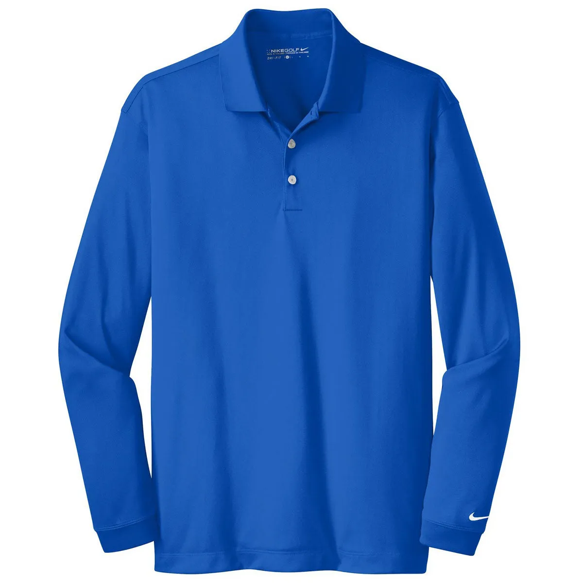 Nike Men's Blue Sapphire Long Sleeve Dri-FIT Stretch Tech Polo
