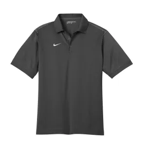 Nike Men's Flint Grey Dri-FIT Short Sleeve Sport Swoosh Pique Polo