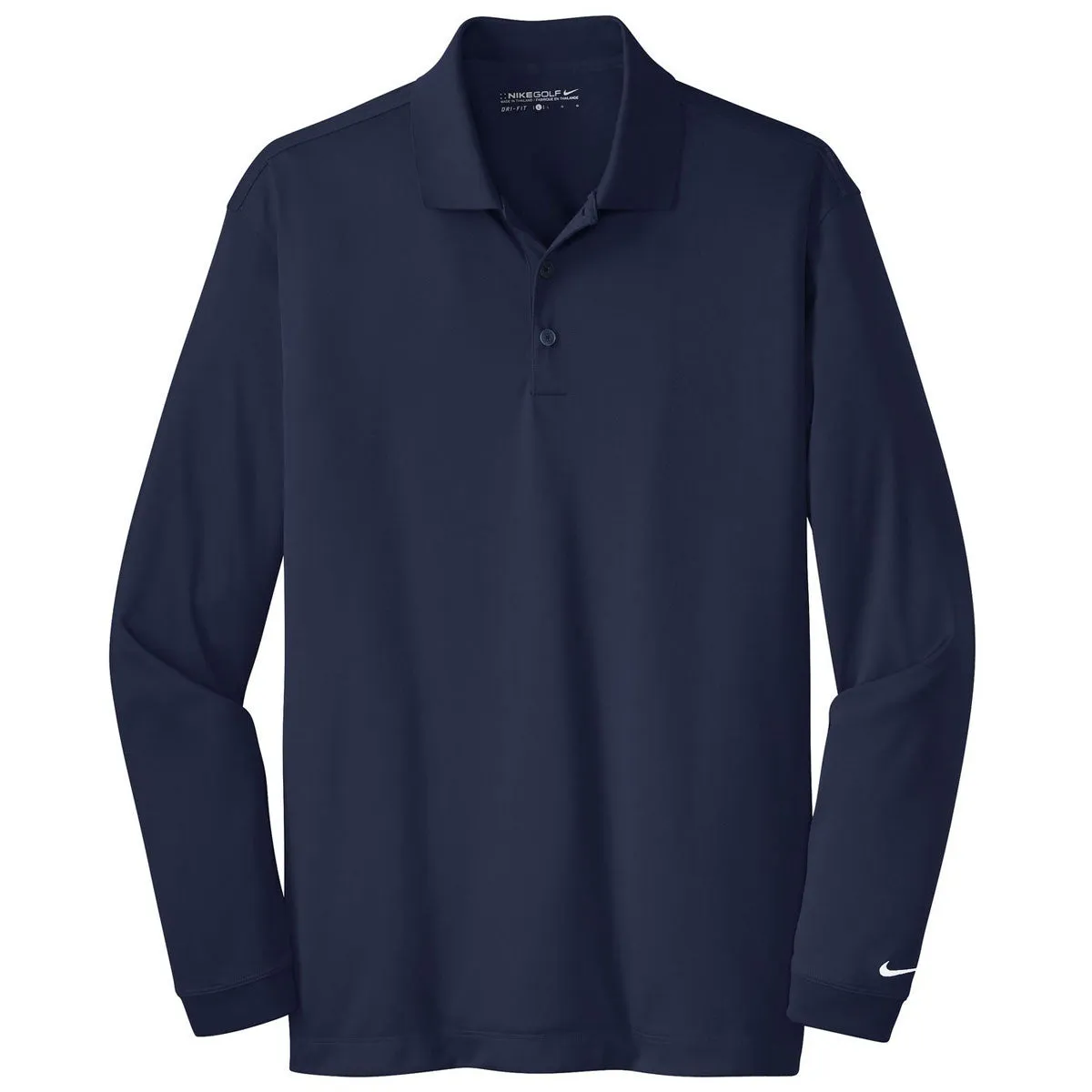 Nike Men's Midnight Navy Tall Long Sleeve Dri-FIT Stretch Tech Polo
