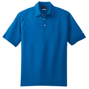 Nike Men's Signal Blue Dri-FIT Short Sleeve Mini Texture Polo