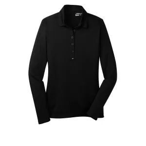 Nike Women's Black Dri-FIT L/S Stretch Tech Polo