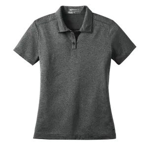 Nike Women's Black Heather Dri-FIT Short Sleeve Heather Polo