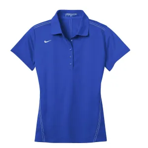 Nike Women's Blue Sapphire Dri-FIT Short Sleeve Sport Swoosh Pique Polo