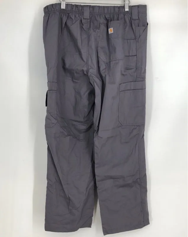 NWT Carhartt Men's Blue Gray C54108 Ripstop Cargo Scrub Pants - Size L Lot Of 2