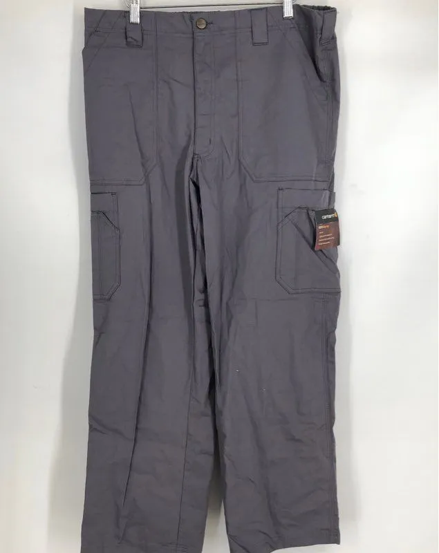 NWT Carhartt Men's Blue Gray C54108 Ripstop Cargo Scrub Pants - Size L Lot Of 2