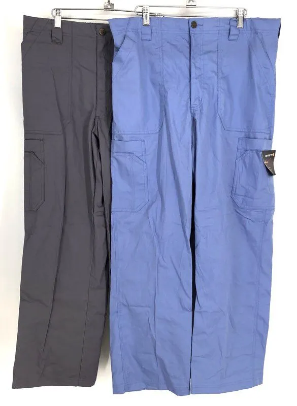 NWT Carhartt Men's Blue Gray C54108 Ripstop Cargo Scrub Pants - Size L Lot Of 2