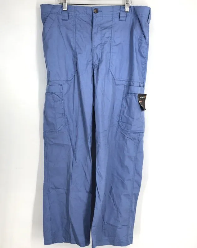 NWT Carhartt Men's Blue Gray C54108 Ripstop Cargo Scrub Pants - Size L Lot Of 2