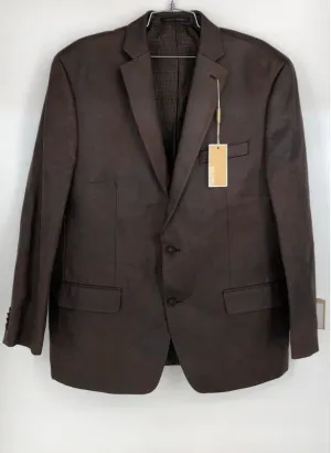 NWT Michael Kors Men's Brown Notch Lapel Single-Breasted Blazer - Size 44R