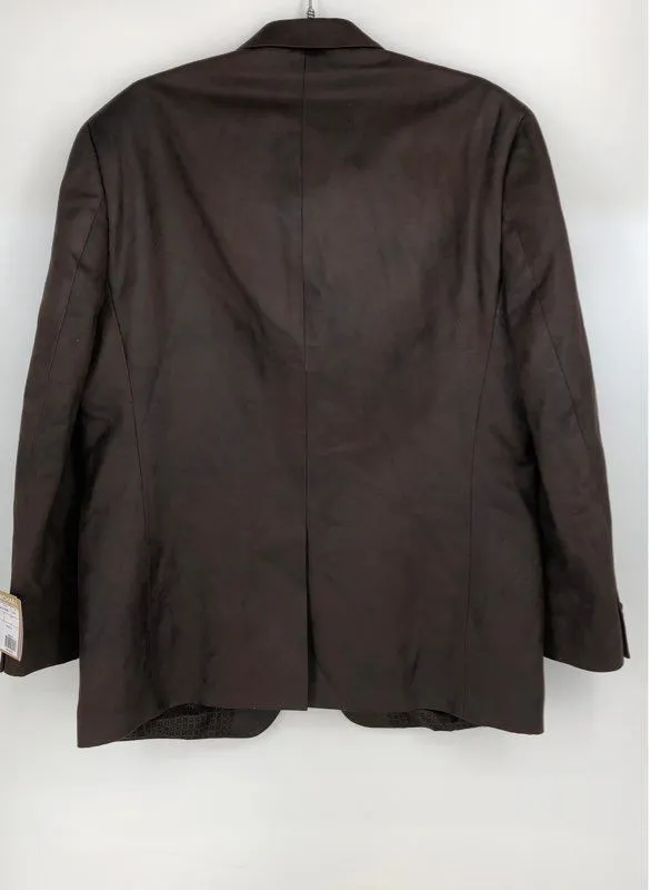 NWT Michael Kors Men's Brown Notch Lapel Single-Breasted Blazer - Size 44R