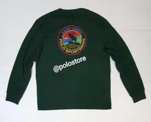 Nwt Polo Ralph Lauren Green Sportsman Polo Terrain Classic Fit  Long Sleeve Tee