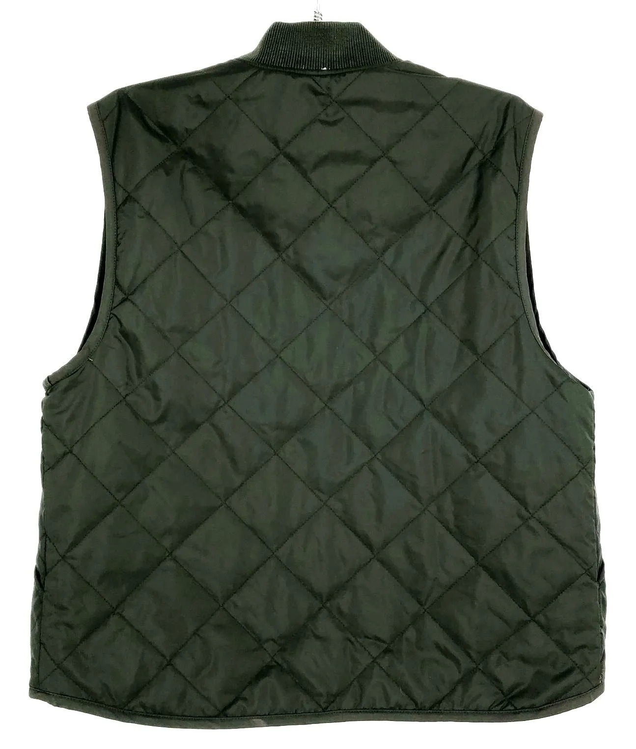NWT Supreme Men's Purple/Olive Green Reversible Shadow Plaid Zip Vest - Size S