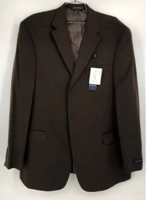 NWT Tommy Hilfiger Men's Brown Notch Lapel Single-Breasted Blazer - Size 44L
