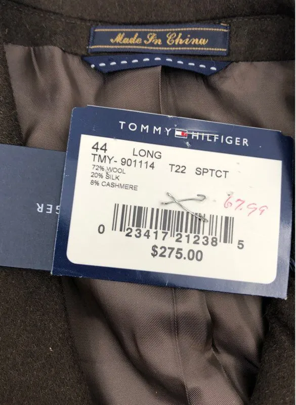 NWT Tommy Hilfiger Men's Brown Notch Lapel Single-Breasted Blazer - Size 44L