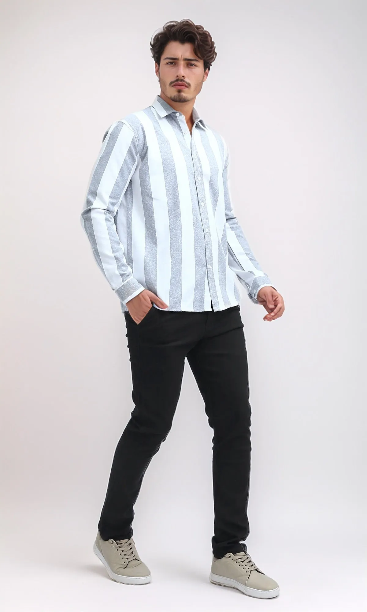 O201044 Regular Fit Gabardine Pants - Black