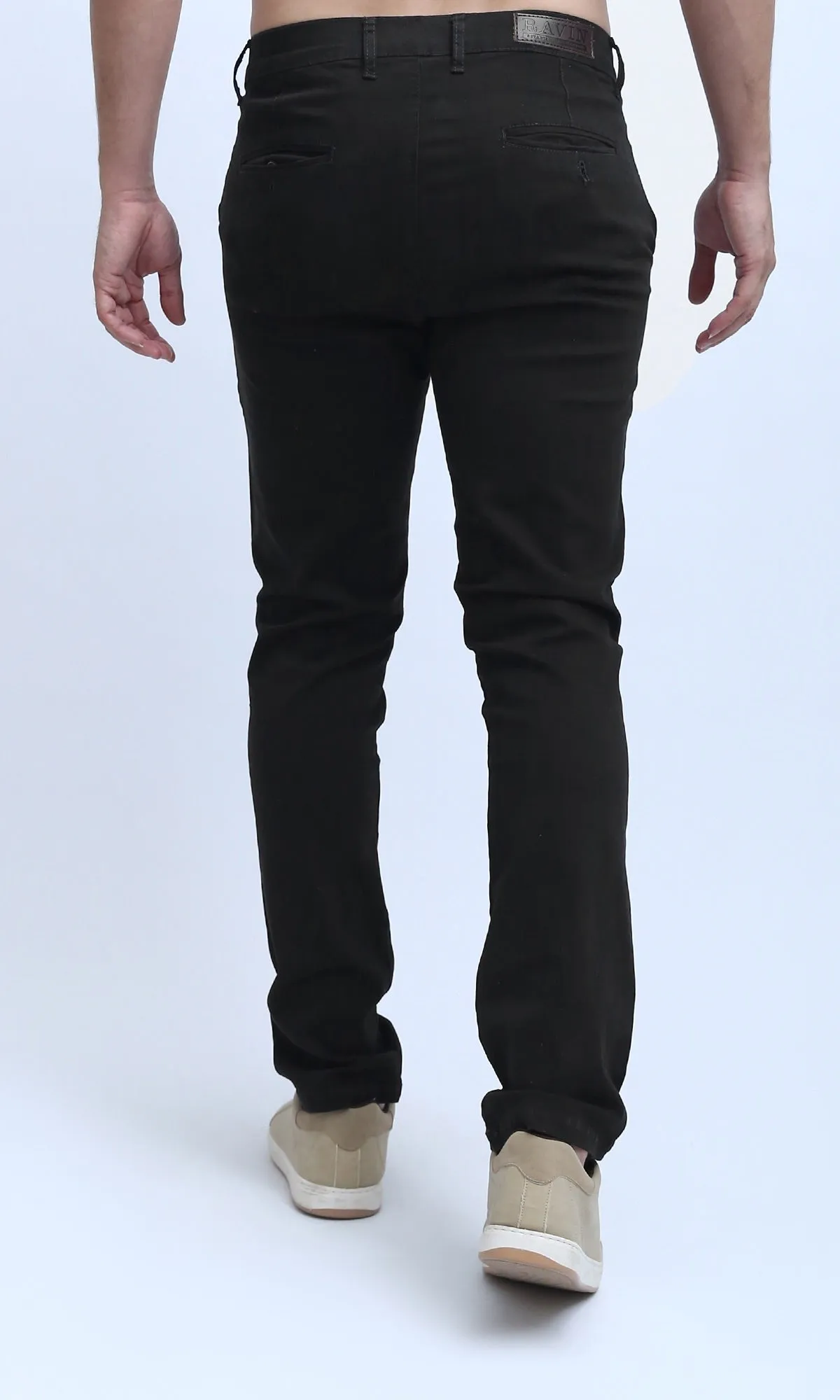 O201044 Regular Fit Gabardine Pants - Black