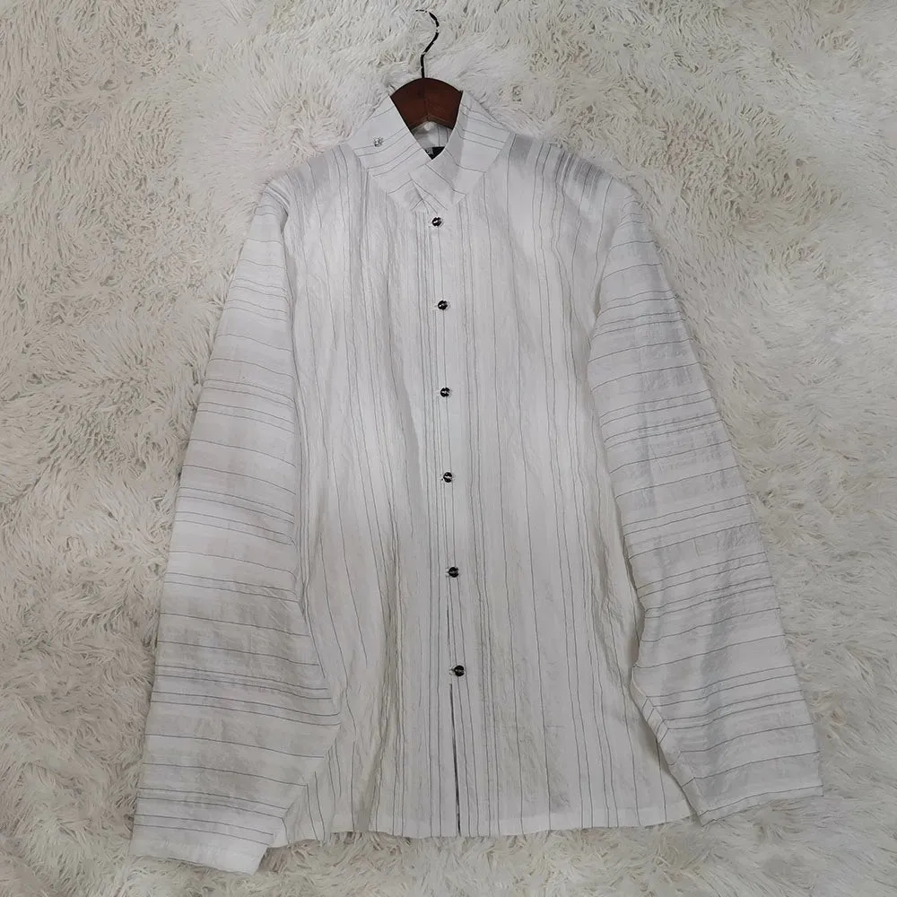 Old Wine 古酒 Modernized Ming Men's Liling Duijin Shan Daily Standing CollarTop