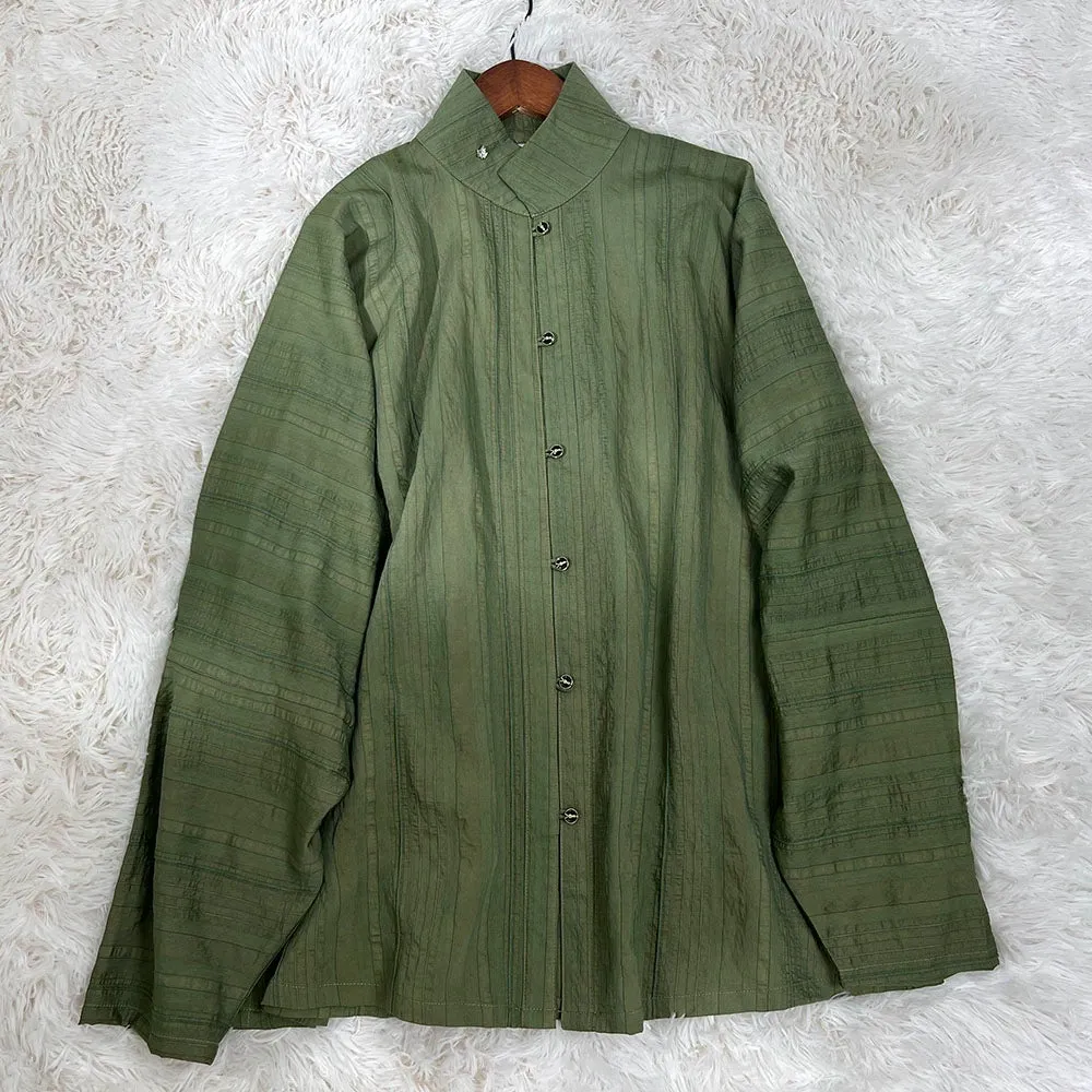 Old Wine 古酒 Modernized Ming Men's Liling Duijin Shan Daily Standing CollarTop