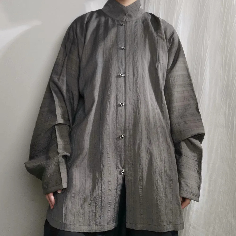 Old Wine 古酒 Modernized Ming Men's Liling Duijin Shan Daily Standing CollarTop