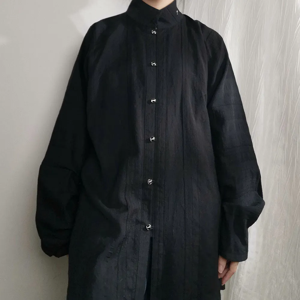 Old Wine 古酒 Modernized Ming Men's Liling Duijin Shan Daily Standing CollarTop