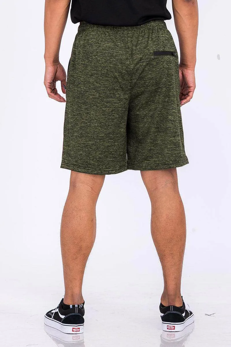 Olive Marbled Light Weight Active Shorts