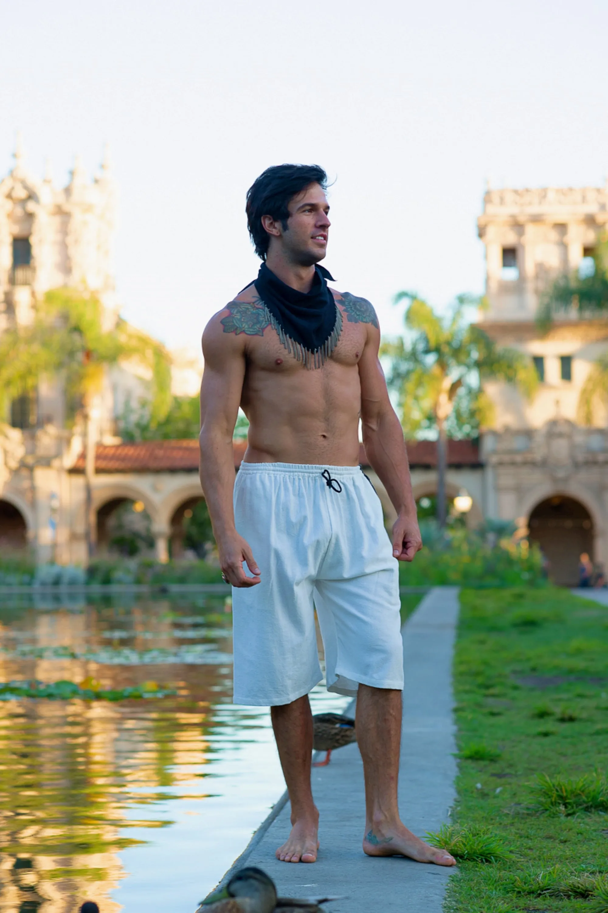Om Lounge Shorts in White