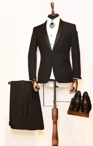 OMC Big & Tall Black Men's Tuxedo (2-pieces)