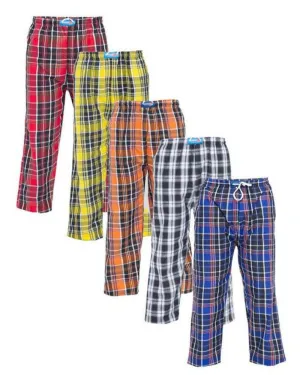 Pack Of 5 Men's Cotton Checked Pajamas