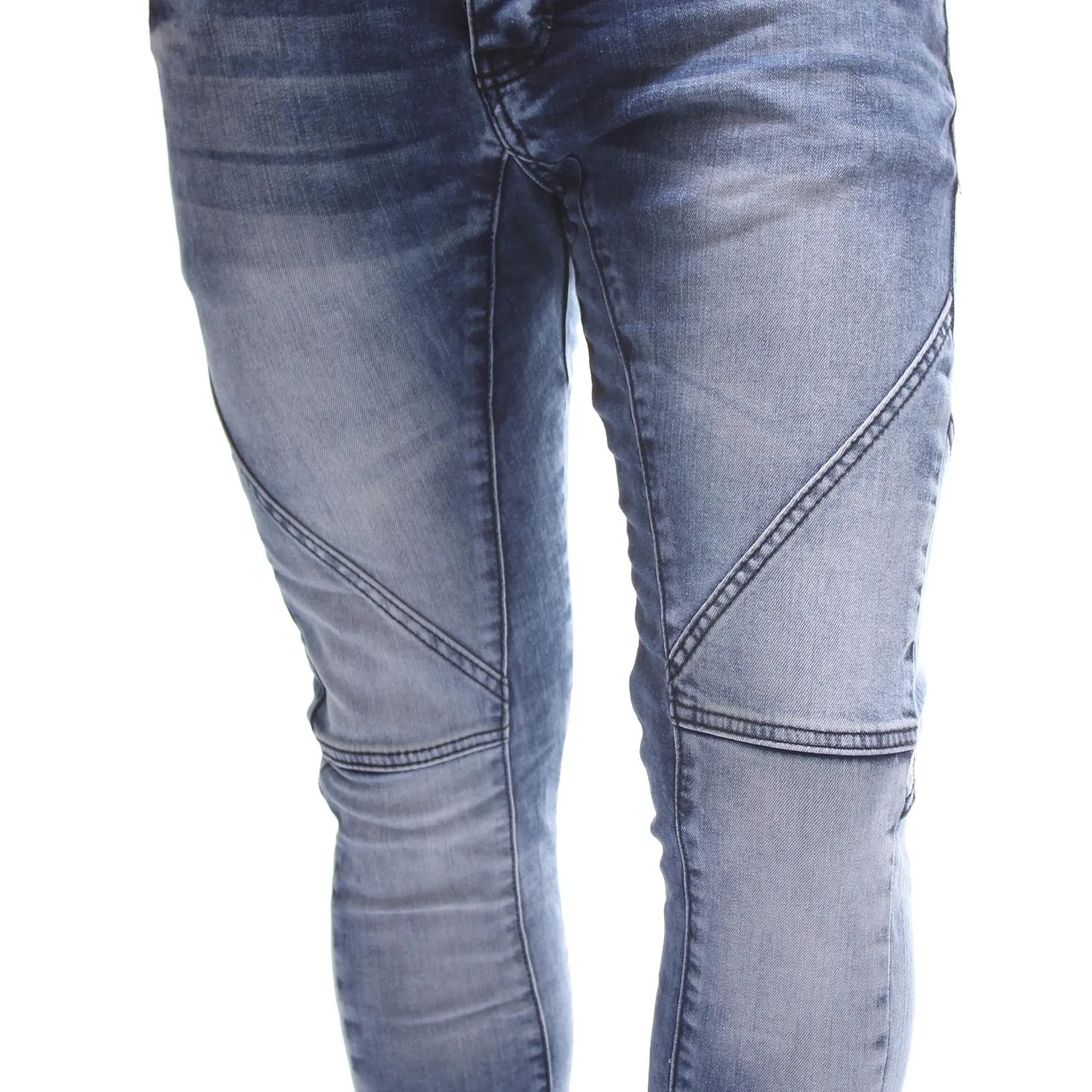 P&V Men Slim Fit Easy Jeans - Blue