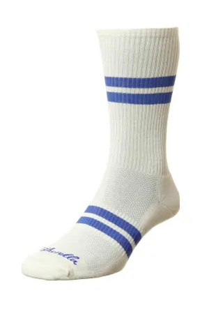 PANTHERELLA MEN'S SPORTS LUXE SOCKS WITH CUSHIONED SOLE - CREAM