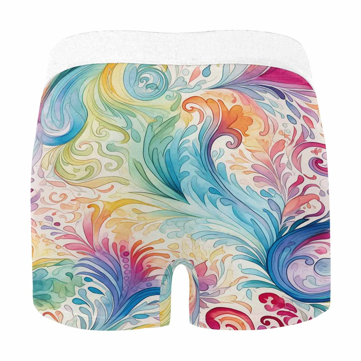 Pastel Rainbow Paisley Men's All Over Print Boxer Briefs(Made In AUS)